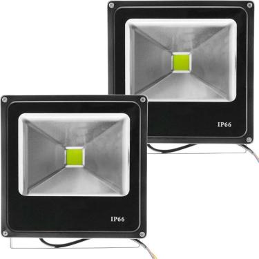 Imagem de Kit 2 Refletores Led Holofote Externo Jardim Muro 20w Verde
