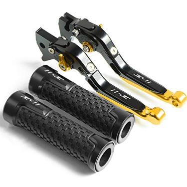 Imagem de Para Honda X-11 X11 X 11 1999 2000 2001 2002 Alavancas de embreagem Motocicleta CNC Alumínio Freio Embreagem Alavancas Pegas Alavanca de Embreagem de Freio de Motocicleta (Cor: QYGX888 5)