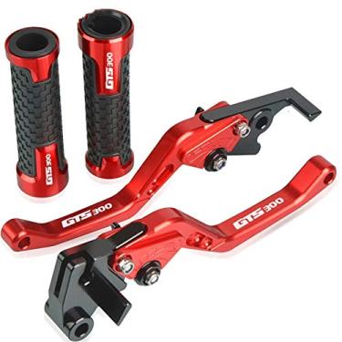 Imagem de WEJUSA Para Vespa GTS 125 250 300 Motocicletas Pegas Guiador CNC Travão Curto Alavanca de Embreagem Granturismo 125 200 S125 S150 Alavanca de Embreagem de Freio de Motocicleta (Cor: Vermelho)