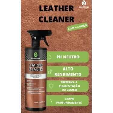 Imagem de Leather cleaner limpa couro 500ml - PROTELIM, Marrom, 500ml