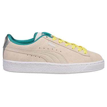 Imagem de PUMA Tênis feminino clássico de camurça, Eggnog/Puma Branco, 6.5