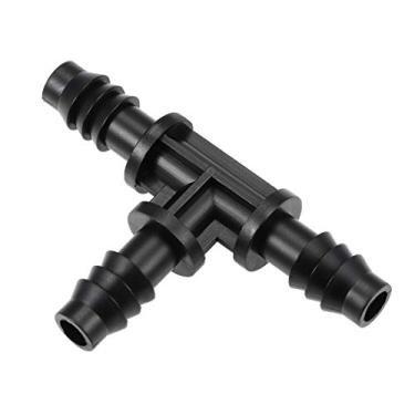 Imagem de Conector de tubo de gotejamento Barb 8 mm de diâmetro interno para sistema de irrigação agrícola de jardim, plástico 5 peças