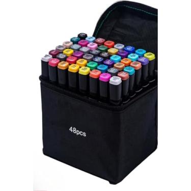 Imagem de 168/120/100/80/60/48 Cores Touch Caneta Marcadora C/Ponta Dupla/Pintura De Arte/Material Escolar (48 cores)
