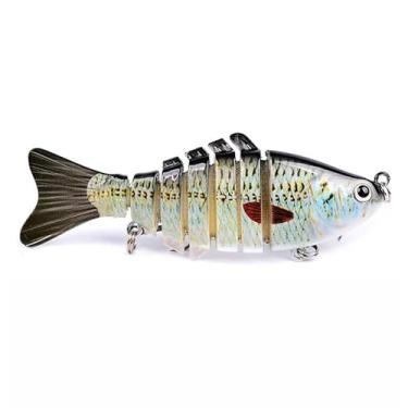 Imagem de 1 pacote de iscas de pesca de água doce e salgada | Isca realista para robalo, truta, tipo de peixe, Walleye, lúcio, bluegill, salmão