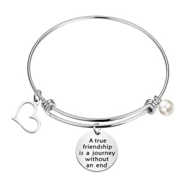Imagem de Pulseiras de amizade, presentes para amigos, uma verdadeira amizade é uma jornada sem fim, pulseiras de melhor amigo