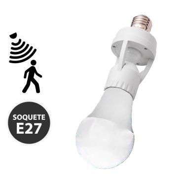 Imagem de Sensor De Presença Com Fotocélula Iluminação Lâmpada Soquete E27 - Liga/Desliga Automático