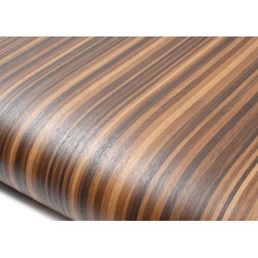 Imagem de ROSEROSA Papel de parede autoadesivo listrado listrado para porta com borda superior SPG552