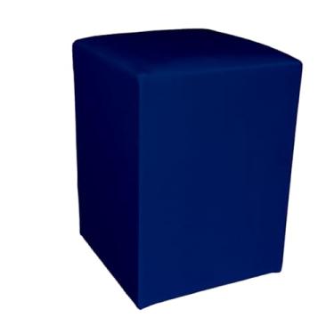Imagem de Puff Decorativo Estofado para Sala e Quarto – Banqueta Confortável 30x30x43cm (Azul)