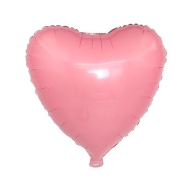 Imagem de BALAO METALIZADO CORACAO C/CANUDO ROSA BEBE 5" C/ 6 UNIDADES