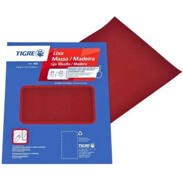 Imagem de Lixa De Massa Parede Madeira 800 Grossa 60 Pinceis Tigre