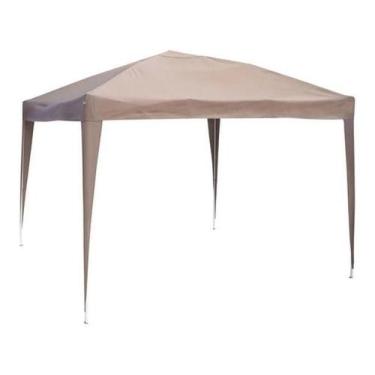 Imagem de Tenda Gazebo Dobrável 3X3M Poliéster Metal - Marrom-Claro - Jhc