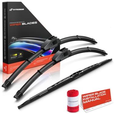 Imagem de A-Premium Lâminas de limpador de para-brisa com indicador de desgaste e toalha - Compatível com Mercury Cougar 1999 2000 2001 2002 - Conjunto de lâminas de limpadores dianteiros traseiros para 55,9 cm