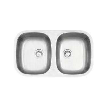 Imagem de Cuba de Embutir Tramontina Prime Isis 2C 34 BL em Aço Inox Acetinado 76 x 44 cm com Vál...