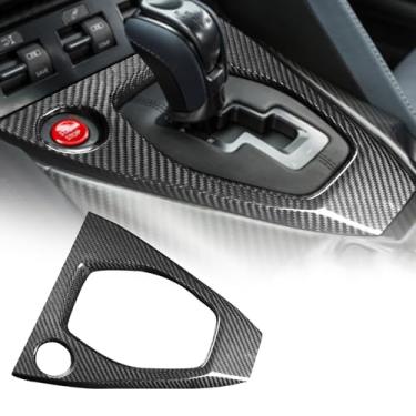 Imagem de FINMOKAL Painel de câmbio de marchas de fibra de carbono seco com acabamento interno compatível com Nissan GTR R35 2017-2022, preto brilhante (apenas adequado para LHD)