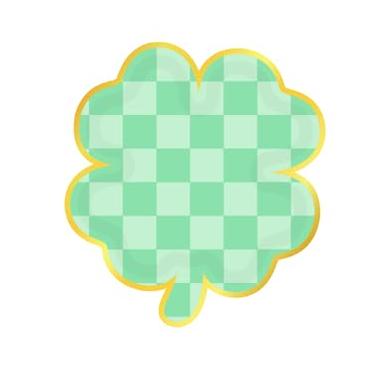 Imagem de FYSUIMU Pratos de papel do dia de São Patrício, pratos descartáveis, placa de xadrez com bordas douradas, formato de trevo da sorte, prato de jantar de 23 cm para suprimentos de mesa de festa