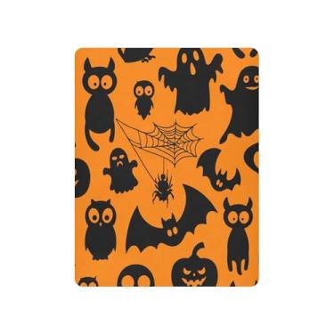 Imagem de JUZIHAI Lençol de berço Jack-o-Lanterns de Halloween para meninos e meninas, capa de colchão de bebê macio elástico respirável para berço padrão e cama infantil, 99 x 68 cm