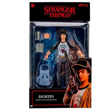 Imagem de Stranger Things Netflix Boneco Deluxe 15cm Articulado C/Acessorios – Dustin - Candide