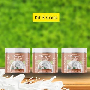 Imagem de Combo Bragurt Vegetal - Iogurte Vegano - Sabor coco - 36 porções