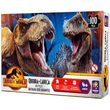 Imagem de Quebra-cabeca 100 pecas - Batalha dos gigantes - Jurassic World - 2088