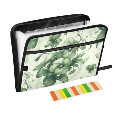 Imagem de Pastas de arquivo expansíveis de viola verde A4 para documentos em papel para tamanho carta e tamanho A4 para material de escritório escolar