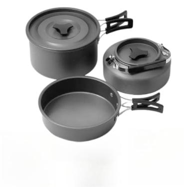 Imagem de Conjunto de Panelas PortáTil Para Acampamento Com Revestimento Antiaderente, DuráVel e FáCil de Limpar