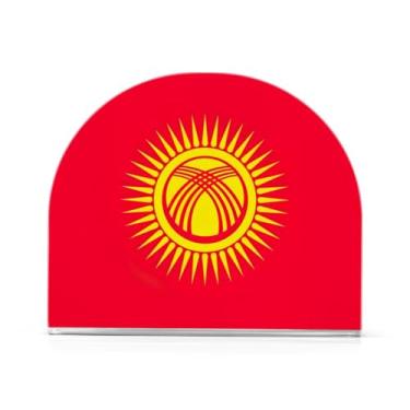 Imagem de Porta-guardanapos com bandeira nacional do Quirguistão, conjunto de 2, suporte de papel higiênico acrílico, porta-guardanapos para restaurante