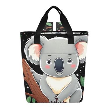 Imagem de Joitme Linda mochila impermeável com ramos de coalas floral, 36 latas, bolsa de praia 35 x 15 x 40 cm