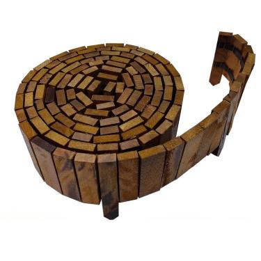 Imagem de Cerca Jardim Cercado Limitador Contenção Madeira Para Jardim Horta 3 Metros