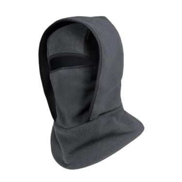 Imagem de menolana Máscara de proteção para o pescoço, gorro de inverno para andar de bicicleta, patinar e pilotar (adulto), Cinza Escuro