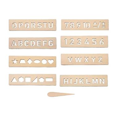 Imagem de JWQFBC Prancheta de Madeira para Traçar - Habilidades de Escrita Na Pré-escola - Prancheta de Prática de Caligrafia Na Educação Infantil Montessori, Alfabeto