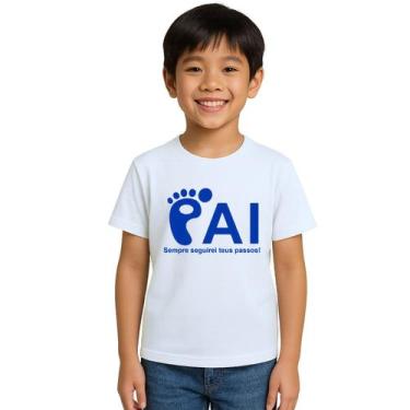 Imagem de Camiseta Pai Seguirei Teus Passos Personalizada - Use P4, Branco, Infa