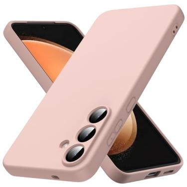 Imagem de Adequada para Samsung Galaxy S25 FE 5G [capa de silicone líquido] [interior de microfibra] capa à prova de choque líquido gel de silicone de borracha para Samsung Galaxy S25 FE 5G - Rosa