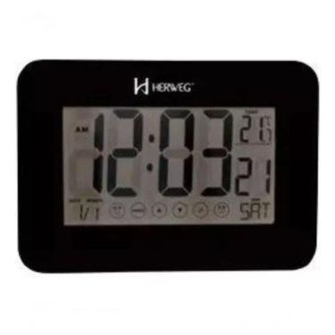 Imagem de Despertador Digital Preto Digital Touch Herweg 2983 único