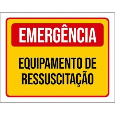 Imagem de Kit 10 Placa Acm Emergência Equipamento Ressuscitação 18X23 - Sinalizo