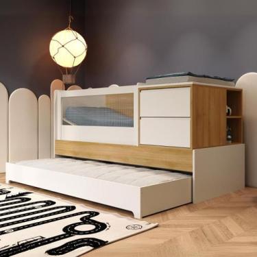 Imagem de Berço Multifuncional Sol e Mar Divicar 7 em 1 Evolutivo Com Cômoda e C