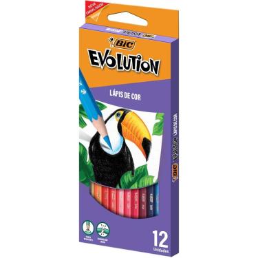 Imagem de Lapis de Cor Evolution Sextavado 12 Cores Bic