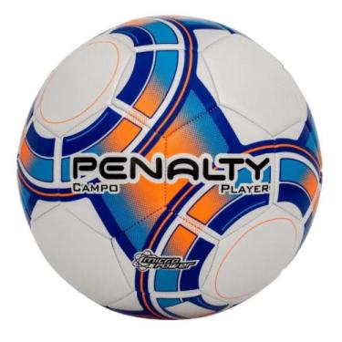 Imagem de Bola de Futebol de Campo Penalty Player XXIII, Branco, Azul, Laranja