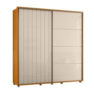 Imagem de Guarda Roupa Casal Monet 2 Portas de Correr 4 Gavetas 100% MDF Cinamomo-off Madetec Móveis