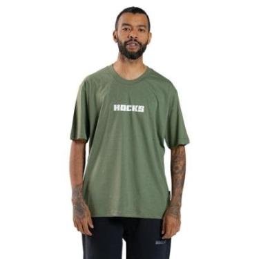 Imagem de Camiseta Masculina Adulta Hocks Letter Trevo H26546 Verde-Masculino