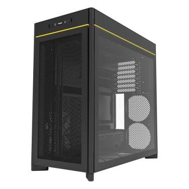 Imagem de Gabinete Gamer Montech HS01, Mid-Tower, ATX, Vidro Temperado, Sem FANs