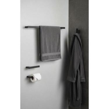 Imagem de Kit Banheiro Inox Preto 4 Pçs - Luxo e Durabilidade - Congratulations 