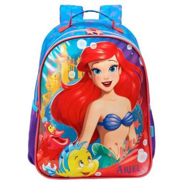 Imagem de Mochila De Costas Escolar Infantil Personagens Disney Word, Ariel 2