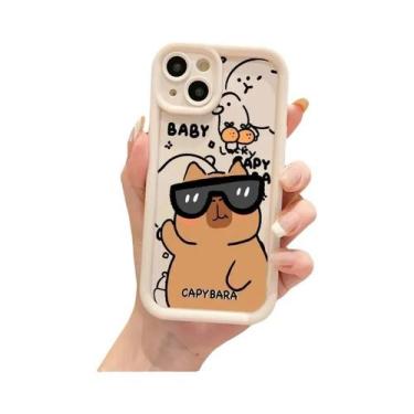 Imagem de Capa De Telefone Macia E Fofa De Capivara Para Apple iPhone 14 pro 16e