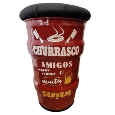 Imagem de Banco tambor churrasco e amigos tonel banqueta - EMPORIO CANTO DO CHUR