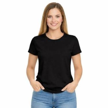 Imagem de Camiseta Feminina Algodão Básica Casual Confortável Dia a Dia-Feminino
