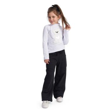 Imagem de Calça Wide Legging Infantil Menina By Gus, Preto, 04