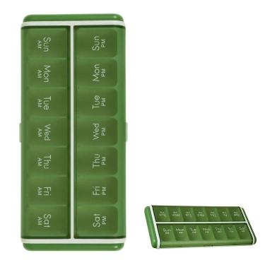 Imagem de Porta Remedio Comprimido Pilula Capsula Organizador Semanal Divisoria Mala Bolsa Viagem Portatil Resistente Seguro