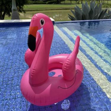 Imagem de Boia Flamingo Rosa Original Inflável para Bebes 1 2 3 Anos