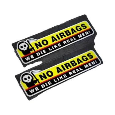 Imagem de Adesivos De Segurança Para Motocicletas E Carros, Real Men Die No Airb