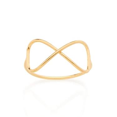 Imagem de Anel Rommanel Infinito Vazado 512564 Tamanho:20;Cores:Dourado